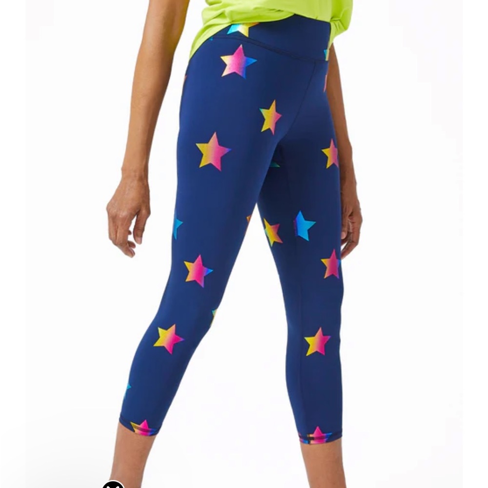 Terez Blue Star Print Leggings